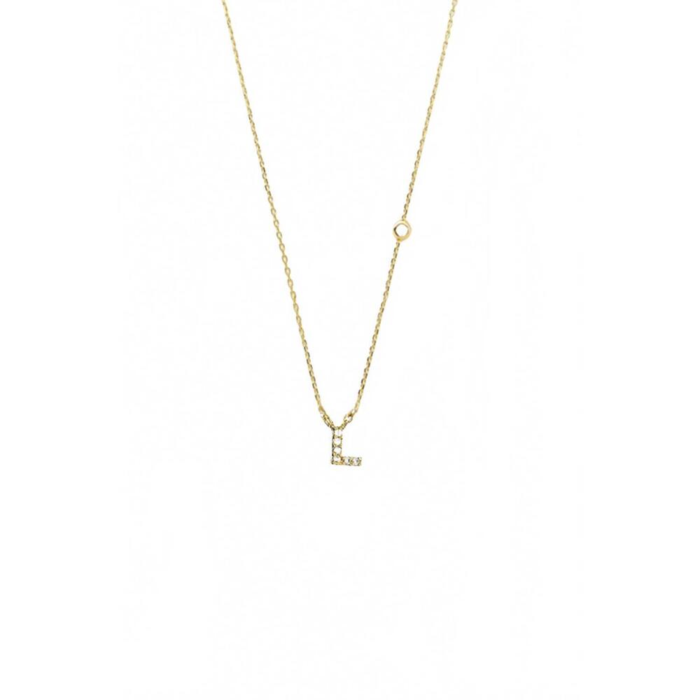 NEW TAI JEWELRY women's initial l necklace in gold